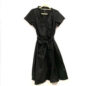 EUC Faux Wrap Ruffle Fit & Flare Dress -Size14-